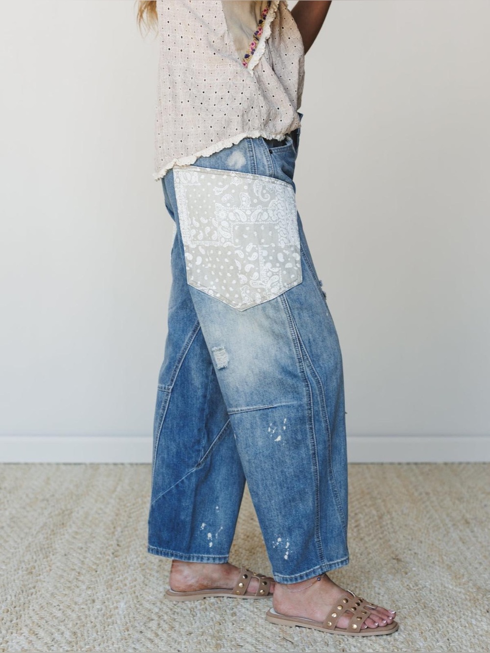 Oli and Hali Barrel Birchwood Jean